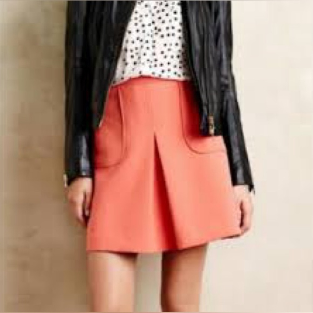 Anthropologie Maeve Mini Skirt Pleated A-Line - Picture 2 of 6